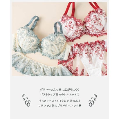 ロマンチックランジェリー安定感◎のすっきりバストメイク 「ノーブルティアラブラ004 ブラジャー（ワイヤー有り）」 ブラジャー （ホワイト）｜詳細画像