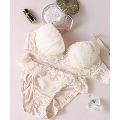 フランデランジェリー fran de lingerie とびっきり甘く♪ 盛り＆谷間メイク 「トゥインクルシアー ペアブラジャー（ワイヤー有り）」 ブラジャーショーツセット【返品不可商品】 （ピンク）｜詳細画像
