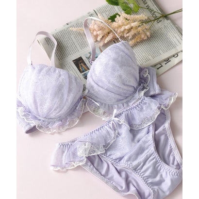 フランデランジェリー fran de lingerie とびっきり甘く♪ 盛り＆谷間メイク 「トゥインクルシアー ペアブラジャー（ワイヤー有り）」 ブラジャーショーツセット【返品不可商品】 （ピンク）｜詳細画像