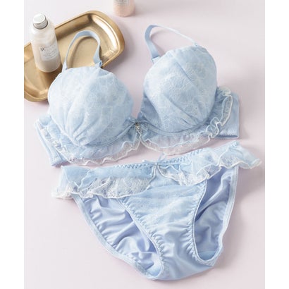 フランデランジェリー fran de lingerie とびっきり甘く♪ 盛り＆谷間メイク 「トゥインクルシアー ペアブラジャー（ワイヤー有り）」 ブラジャーショーツセット【返品不可商品】 （ピンク）｜詳細画像