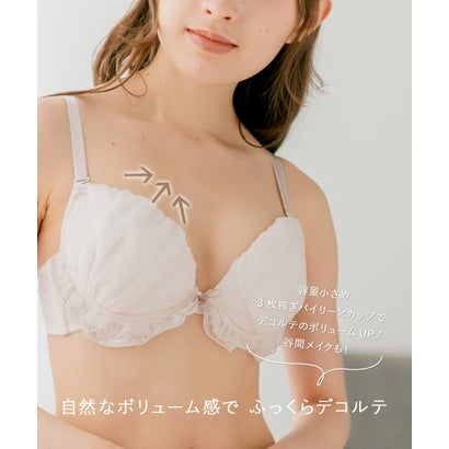 フランデランジェリー fran de lingerie とびっきり甘く♪ 盛り＆谷間メイク 「トゥインクルシアー ペアブラジャー（ワイヤー有り）」 ブラジャーショーツセット【返品不可商品】 （ピンク）｜詳細画像