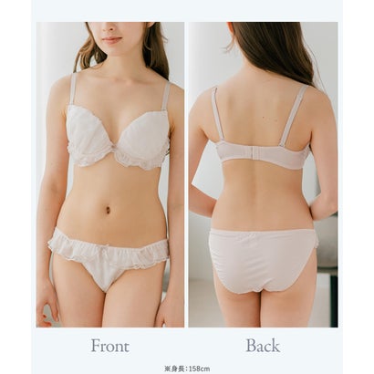フランデランジェリー fran de lingerie とびっきり甘く♪ 盛り＆谷間メイク 「トゥインクルシアー ペアブラジャー（ワイヤー有り）」 ブラジャーショーツセット【返品不可商品】 （ピンク）｜詳細画像