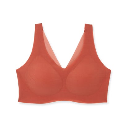 フランデランジェリー fran de lingerie 素肌より心地良いブラ極薄生地を圧着縫製して極限まで段差を減らし、下着のラインを目立ちにく苦しました。 「うすさらブラレット ブラジャー（ワイヤー無し）」 ノンワイヤーブラ ブラジャーワイヤーなし （レッド）｜詳細画像