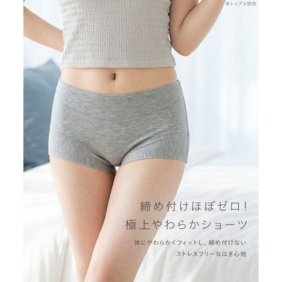 フランデランジェリー fran de lingerie 【ストレスフリー】自然素材のヒップハングで、心地いい毎日を。 「とろリラショーツ ショーツ」 ショーツ【返品不可商品】 （グレー）｜詳細画像