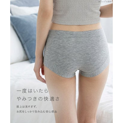 フランデランジェリー fran de lingerie 【ストレスフリー】自然素材のヒップハングで、心地いい毎日を。 「とろリラショーツ ショーツ」 ショーツ【返品不可商品】 （グレー）｜詳細画像