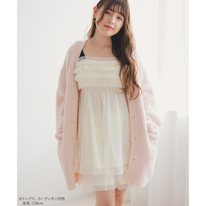 フランデランジェリー fran de lingerie ナイトブラ付きルームウェアのお揃いショートパンツ「ルナイト スイート」ショートパンツ （ホワイト）｜詳細画像