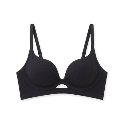 カンタンに谷間ができるブラハンサムなデザイン 「ドラマティカルブラ003 ブラジャー（ワイヤー無し）」 ノンワイヤーブラ ブラジャーワイヤーなし （ブラック）｜詳細画像