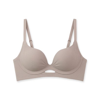 フランデランジェリー fran de lingerie カンタンに谷間ができるブラハンサムなデザイン 「ドラマティカルブラ003 ブラジャー（ワイヤー無し）」 ノンワイヤーブラ ブラジャーワイヤーなし （ブラウン）｜詳細画像