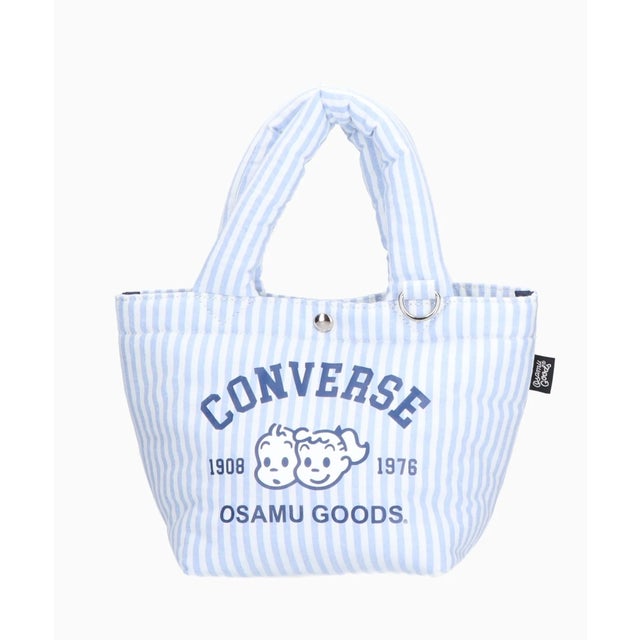 CV OG STRIPE PUFFING LUNCH TOTE （サックスブルー）
