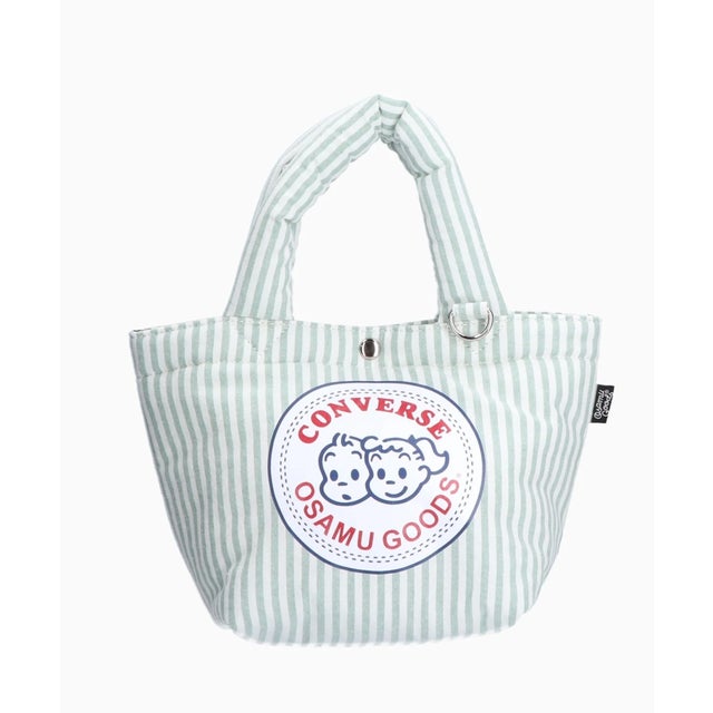 CV OG STRIPE PUFFING LUNCH TOTE （グリーン）