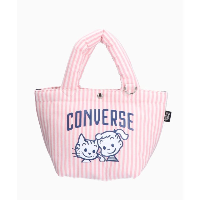 CV OG STRIPE PUFFING LUNCH TOTE （ピンク）