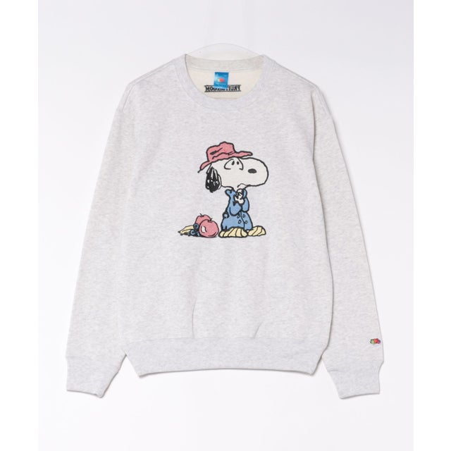 FTL x PEANUTS裏起毛裏毛長袖スウェット2 （S・杢グレー）