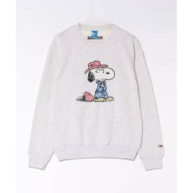 FTL x PEANUTS裏起毛裏毛長袖スウェット2 （S・杢グレー）