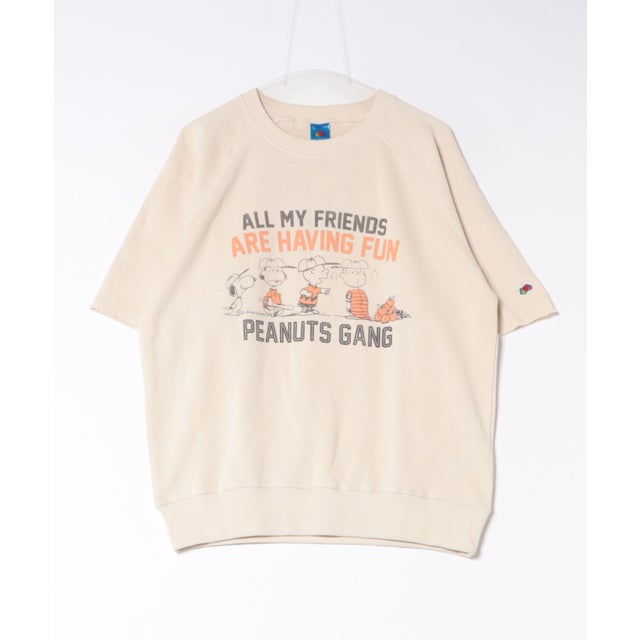 FTL x PEANUTS 甘編み裏毛スウェット1 （アイボリー）