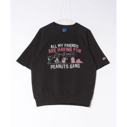 FTL x PEANUTS 甘編み裏毛スウェット1 （チャコール）｜詳細画像