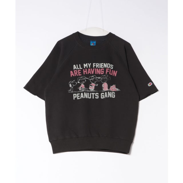 FTL x PEANUTS 甘編み裏毛スウェット1 （チャコール）