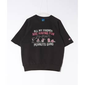 FTL x PEANUTS 甘編み裏毛スウェット1 （チャコール）