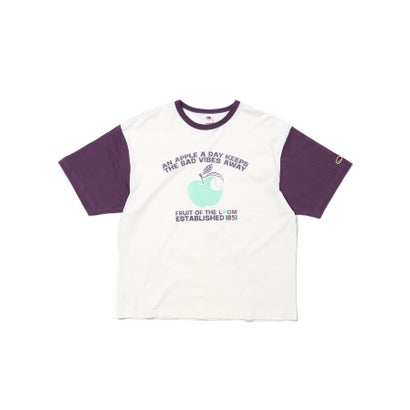 19/-スラブ天竺Tシャツ4 （ホワイト）｜詳細画像