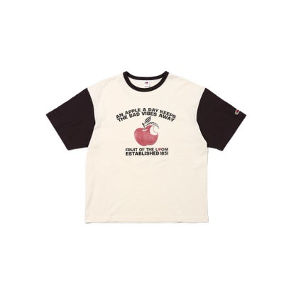 19/-スラブ天竺Tシャツ4 （アイボリー）｜詳細画像