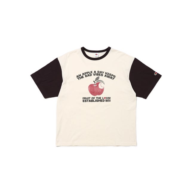 19/-スラブ天竺Tシャツ4 （アイボリー）