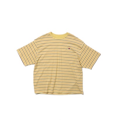 ピーチ起毛天竺ボーダーTシャツ1 （イエロー）｜詳細画像