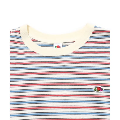 ピーチ起毛天竺ボーダーTシャツ1 （イエロー）｜詳細画像