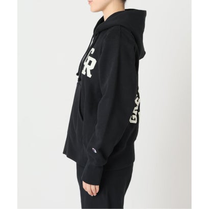 《予約》Champion/チャンピオン REVERSE WEAVE ZIP HOODED SWEATS （ブラック）｜詳細画像