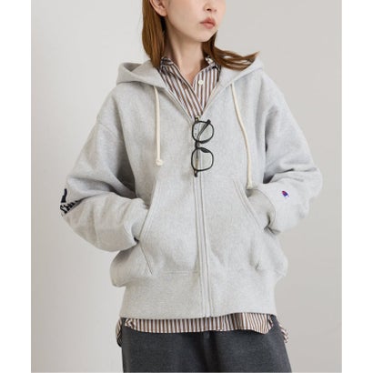 《予約》Champion/チャンピオン REVERSE WEAVE ZIP HOODED SWEATS （ブラック）｜詳細画像
