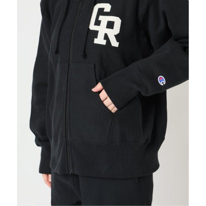 《予約》Champion/チャンピオン REVERSE WEAVE ZIP HOODED SWEATS （ブラック）｜詳細画像