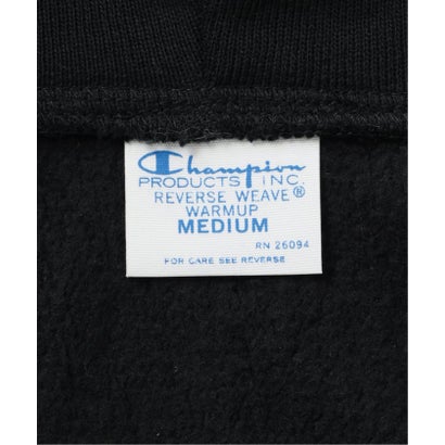 《予約》Champion/チャンピオン REVERSE WEAVE ZIP HOODED SWEATS （ブラック）｜詳細画像