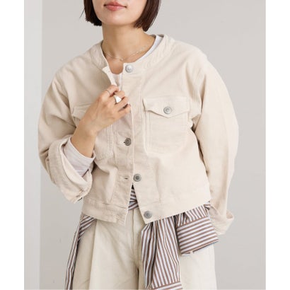 ユーバイスピックアンドスパン U by Spick&Span SOMETHING / サムシング indigo cords NO COLLAR JACKET （ネイビー）｜詳細画像