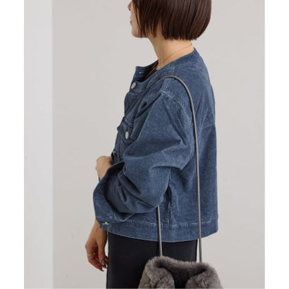 ユーバイスピックアンドスパン U by Spick&Span SOMETHING / サムシング indigo cords NO COLLAR JACKET （ネイビー）｜詳細画像
