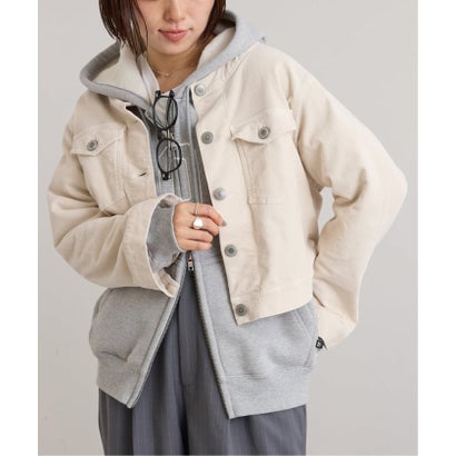 ユーバイスピックアンドスパン U by Spick&Span SOMETHING / サムシング indigo cords NO COLLAR JACKET （ネイビー）｜詳細画像