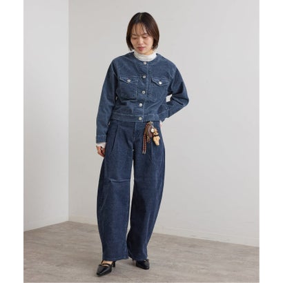 ユーバイスピックアンドスパン U by Spick&Span SOMETHING / サムシング indigo cords NO COLLAR JACKET （ネイビー）｜詳細画像