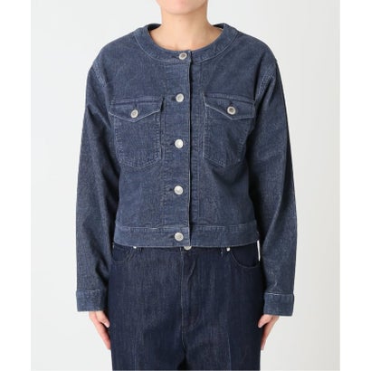 ユーバイスピックアンドスパン U by Spick&Span SOMETHING / サムシング indigo cords NO COLLAR JACKET （ネイビー）｜詳細画像
