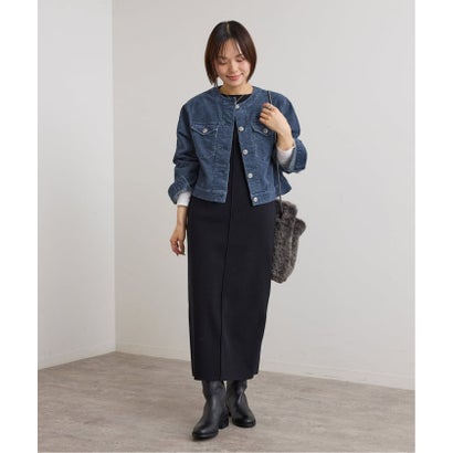 ユーバイスピックアンドスパン U by Spick&Span SOMETHING / サムシング indigo cords NO COLLAR JACKET （ナチュラル）｜詳細画像