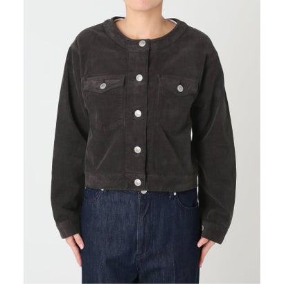 ユーバイスピックアンドスパン U by Spick&Span SOMETHING / サムシング indigo cords NO COLLAR JACKET （ナチュラル）｜詳細画像