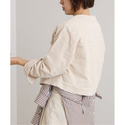 ユーバイスピックアンドスパン U by Spick&Span SOMETHING / サムシング indigo cords NO COLLAR JACKET （ナチュラル）｜詳細画像