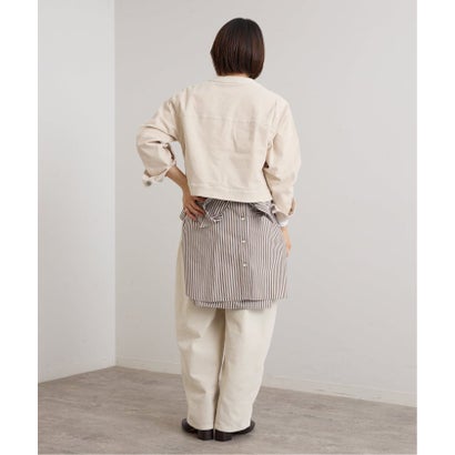 ユーバイスピックアンドスパン U by Spick&Span SOMETHING / サムシング indigo cords NO COLLAR JACKET （ナチュラル）｜詳細画像