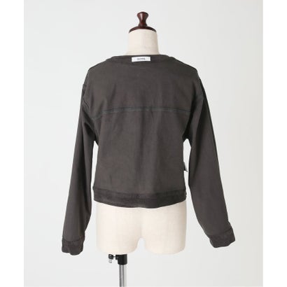 ユーバイスピックアンドスパン U by Spick&Span SOMETHING / サムシング indigo cords NO COLLAR JACKET （ブラック A）｜詳細画像