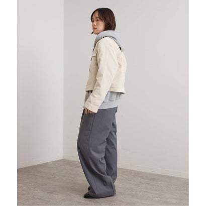 ユーバイスピックアンドスパン U by Spick&Span SOMETHING / サムシング indigo cords NO COLLAR JACKET （ブラック A）｜詳細画像