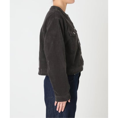 ユーバイスピックアンドスパン U by Spick&Span SOMETHING / サムシング indigo cords NO COLLAR JACKET （ブラック A）｜詳細画像
