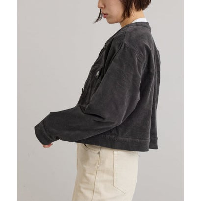 ユーバイスピックアンドスパン U by Spick&Span SOMETHING / サムシング indigo cords NO COLLAR JACKET （ブラック A）｜詳細画像