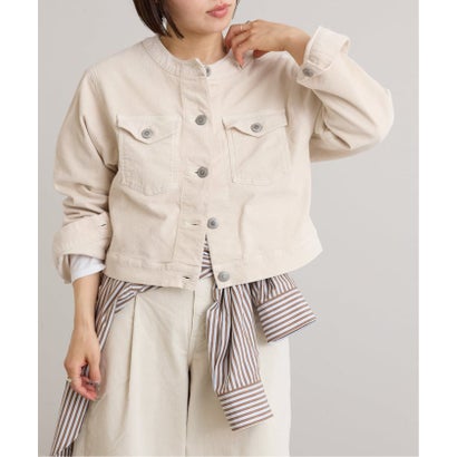 ユーバイスピックアンドスパン U by Spick&Span SOMETHING / サムシング indigo cords NO COLLAR JACKET （ブラック A）｜詳細画像