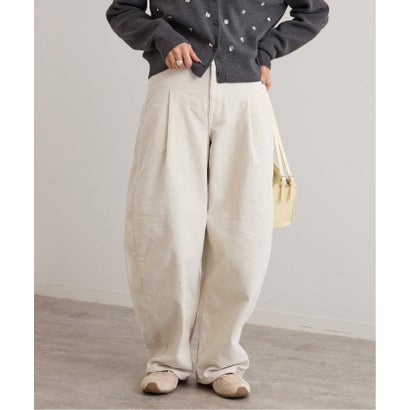 ユーバイスピックアンドスパン U by Spick&Span SOMETHING / サムシング indigo cords TUCK CURVE TAPERE （ナチュラル）｜詳細画像