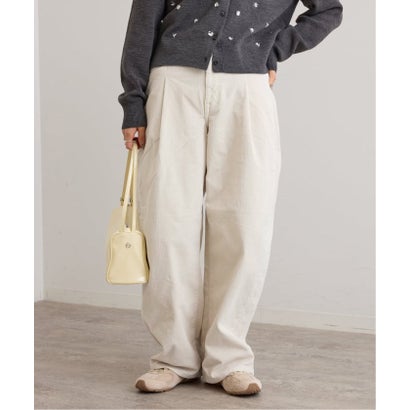ユーバイスピックアンドスパン U by Spick&Span SOMETHING / サムシング indigo cords TUCK CURVE TAPERE （ブラウン）｜詳細画像