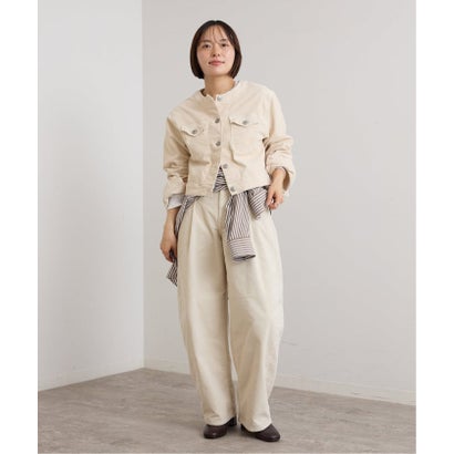 ユーバイスピックアンドスパン U by Spick&Span SOMETHING / サムシング indigo cords TUCK CURVE TAPERE （ブラウン）｜詳細画像