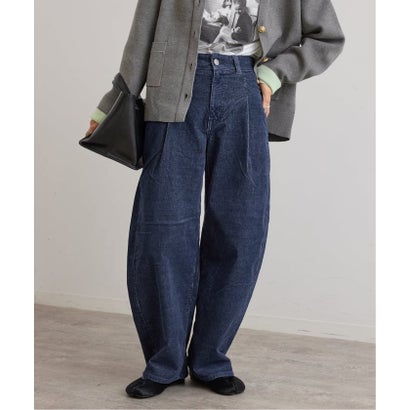 ユーバイスピックアンドスパン U by Spick&Span SOMETHING / サムシング indigo cords TUCK CURVE TAPERE （ネイビー）｜詳細画像