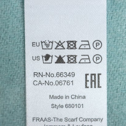 フラース FRAAS カシミヤストールマフラー 40cm巾 クラッシックカラー （ミントグリーン）｜詳細画像