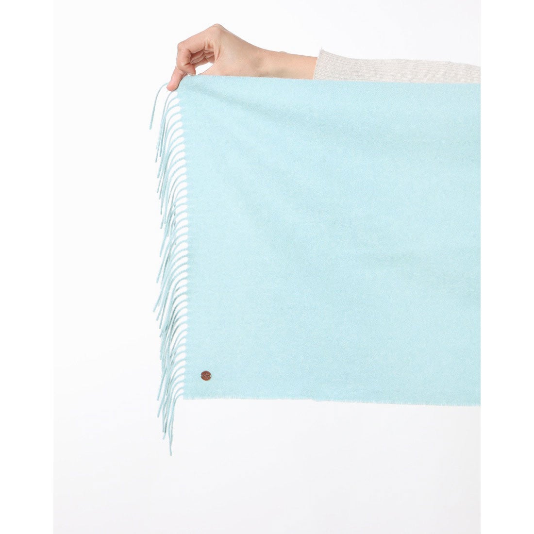 フラース FRAAS カシミヤストールマフラー 40cm巾 クラッシックカラー （ミントグリーン）